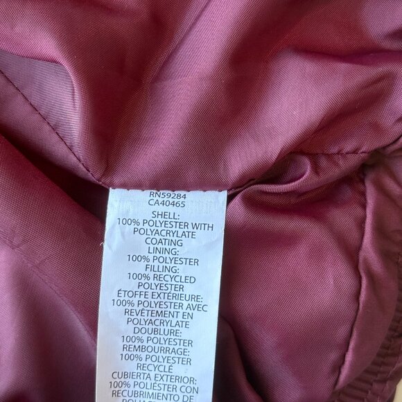 The Childrens Place Burgundy Puffer Jacket Kids Size XS/TP-4 - Picture 6 of 7